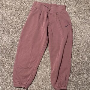 Nike Womens High Waisted Dusty Rose Jogger Pants size L